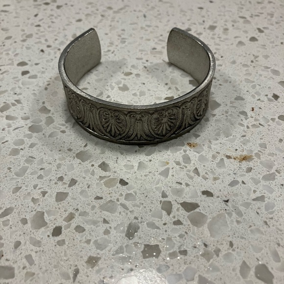 Celtic Pewter Engraved Cuff Bracelet - Picture 2 of 2